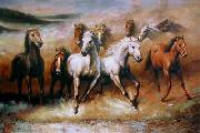 unknow artist Horses 02 oil painting reproduction